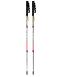 Bâtons de trail pliables - Silver Aéro en Aluminium - Taille 120 cm - Rouge