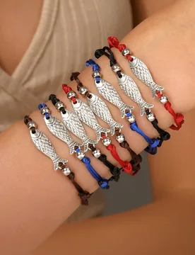 NADEEM Ethnic Weave Fish Rope Chain Bracelet Set for Women Or Men Fashion Metal Charm Friendship Bracelets Party Gift Wholesale - Aliexpress - FashionsVida