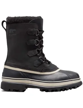 Après-skis chauds et imperméables Caribou WP Black Dark Stone für Herren aus Leder Größe 43 schwarz - Sorel - FashionsVida