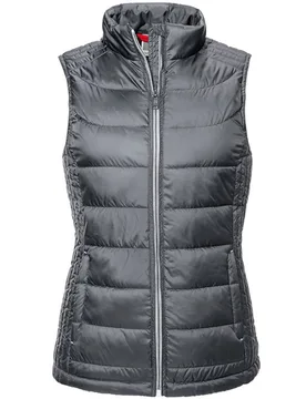 Womens/ladies Nano Padded Bodywarmer (Iron) - Grey - Size X-Small - Russell athletic - FashionsVida