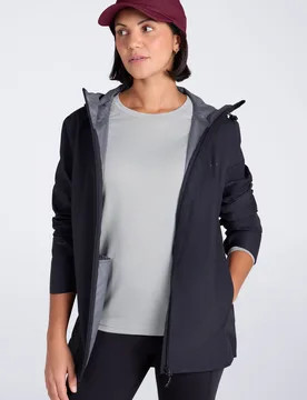 Aerovent Packable 2. 5 Womens Windbreaker - Black - Black - Size: 20 - Mountain Warehouse - FashionsVida