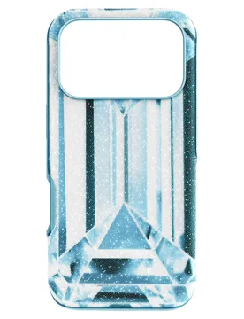 Custodia per smartphone High, Effetto cristallo, iPhone® 17 Pro, Blu OS - Swarovski - FashionsVida
