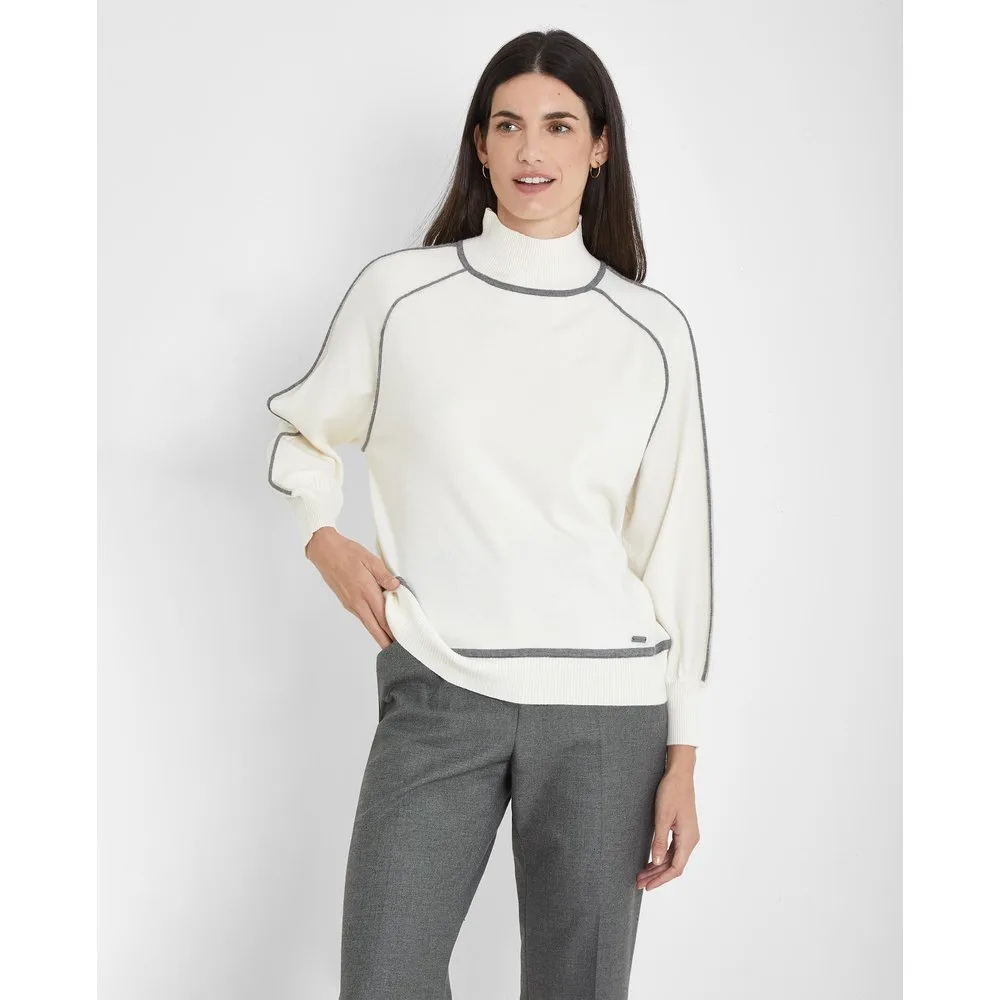 Jersey de mujer con cuello perkins - Trucco - FashionsVida