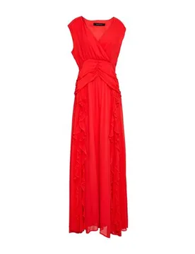 Maxi-Kleid Damen Rot 34,36,40 Damen - EMMA & GAIA - FashionsVida