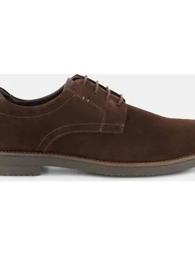 Zapatos de hombre de serraje con cierre de cordones - Dustin - FashionsVida