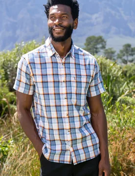 Holiday Mens Short Sleeve Shirt - Blue - Blue - Size: XS - Mountain Warehouse - FashionsVida