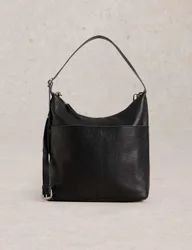 Leather Cross Body Bag Black female