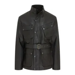 Mens Black Lamb Safari Parka Jacket - Edinburgh - Size Large