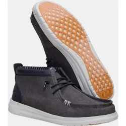 Botines de cordones de hombre en tejido