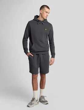 Men's Cotton Sweat Short in Gunmetal - Lyle & Scott - FashionsVida