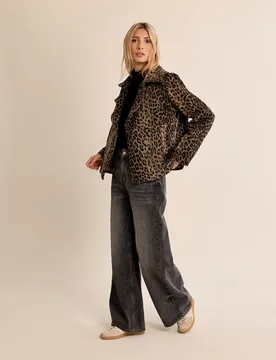 Abrigo de mujer corto con estampado - Molly Bracken - FashionsVida