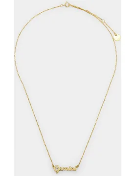 Collar de plata con lettering de signo del zodiaco géminis - Parfois - FashionsVida
