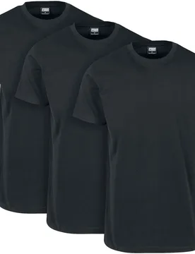 T-Shirt - Basic Tee 3-Pack - S bis 4XL - für Männer - Größe 4XL - schwarz - Männer - male - Urban classics - FashionsVida