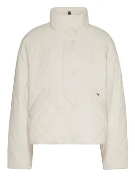 Diamond Quilt Jacket Ancient White M Damen - Tommy Jeans - FashionsVida