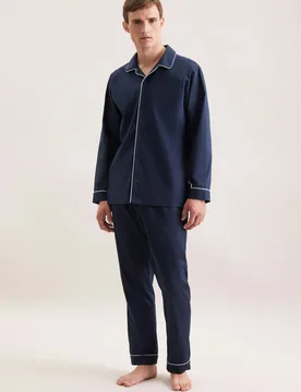 Regular Pyjama Uni Blau 52 - Seidensticker - FashionsVida