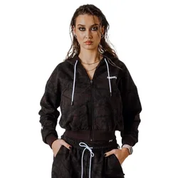Sweat-shirt à Zip Relaxed Power 895 Dark Brown Camo XS