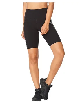 Lineup High Rise Bike Short Leggings Black / Black XS Women - 2XU - FashionsVida