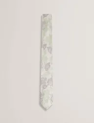 Jacquard Floral Pure Silk Tie Navy male