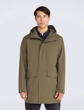 Hyde Mens Long Waterproof Jacket - Green - Animal - FashionsVida