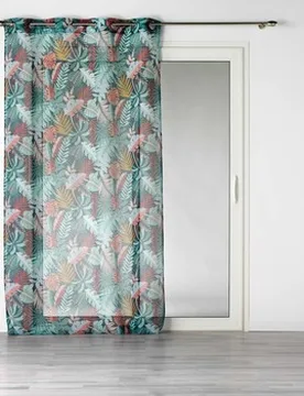 Vorhänge Panneau A Oeillets 140 X 240 Cm Voile Sable Imprime Jacala Bleu 140x240 Cm - Douceur d intérieur - FashionsVida