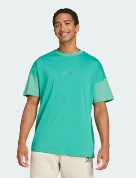 T-shirt ALL SZN Colorblock S Semi Court Green / Semi Court Green / Off White - Adidas - FashionsVida