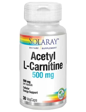 Acetil L-carnitina 500 Mg 30 Unità - Solaray - FashionsVida