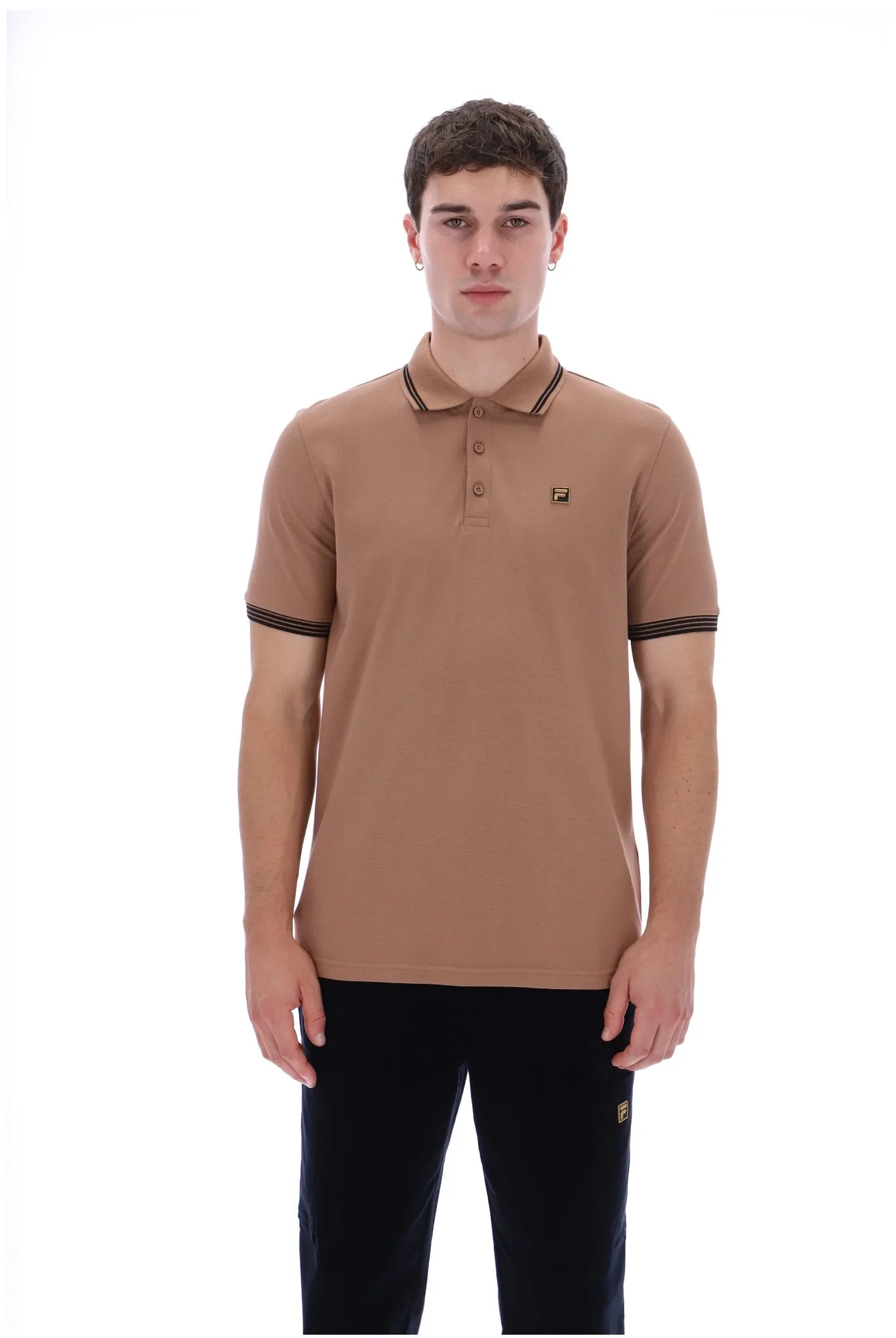 Raw Umber Soren 3 Premium Polo - XS - FILA - FashionsVida