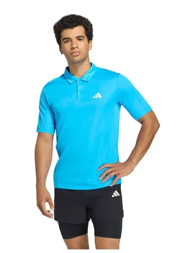Polo à Manches Courtes Workout Essentials Base Lucid Aquamarine S - Adidas - FashionsVida