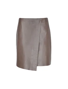 Riani Jupe en cuir gris 36 - Riani - FashionsVida
