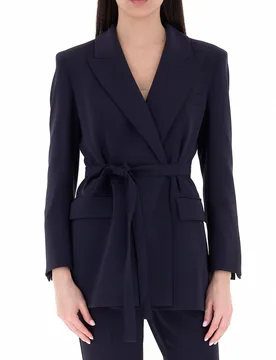 Blazer con cintura BLU NAVY 44 - Marella - FashionsVida