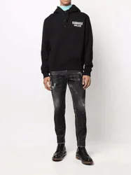 Dsquared Mens Cool Guy Icon Printed Jeans In Black Cotton - Size 26 (Waist)
