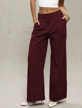 Pantalones rectos a medida, elegantes y casuales de verano para la oficina XL - Shein - FashionsVida