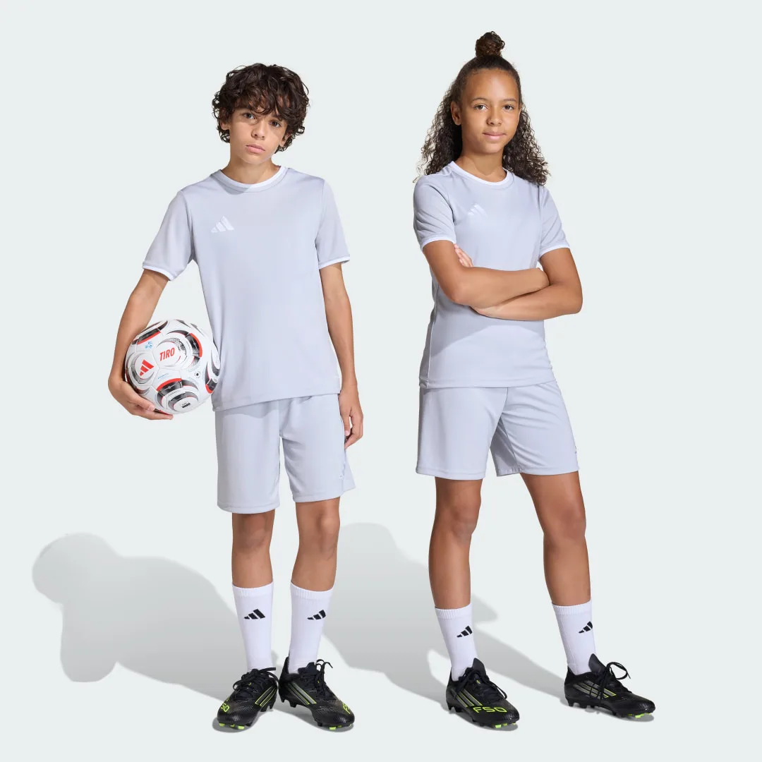 Short Entrada26 11-12A Team Light Grey / White - Adidas - FashionsVida