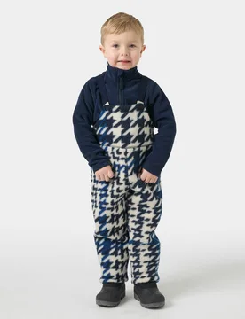 Kids’ Frosty Pile Bib Pants Navy 8 - Navy Blue Aop - Male - Helly Hansen - FashionsVida