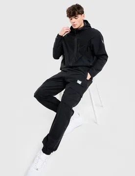 Badge Woven Cargo Pants - Herren, Schwarz - male - Size: S - EA7 Emporio Armani - FashionsVida