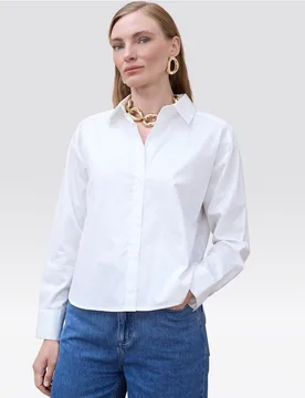 Camisa de mujer popelín strass - Lola Casademunt - FashionsVida