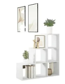 Wandregale Étagère Séparatrice De Pièce 3 Niveaux Blanc 99x29x99 Cm Einheitsgrösse - vidaXL - FashionsVida