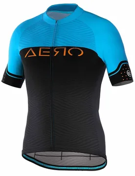 Mens Ss Zip Jersey A2 In Fluo Blue - Size Small - Bicycle Line - FashionsVida