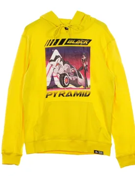 Felpa Leggera Cappuccio Uomo Space Rider Yellow - BLACK PYRAMID - FashionsVida