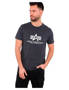 Industries Maglietta A Maniche Corte Basic Iron Grey S - ALPHA - FashionsVida