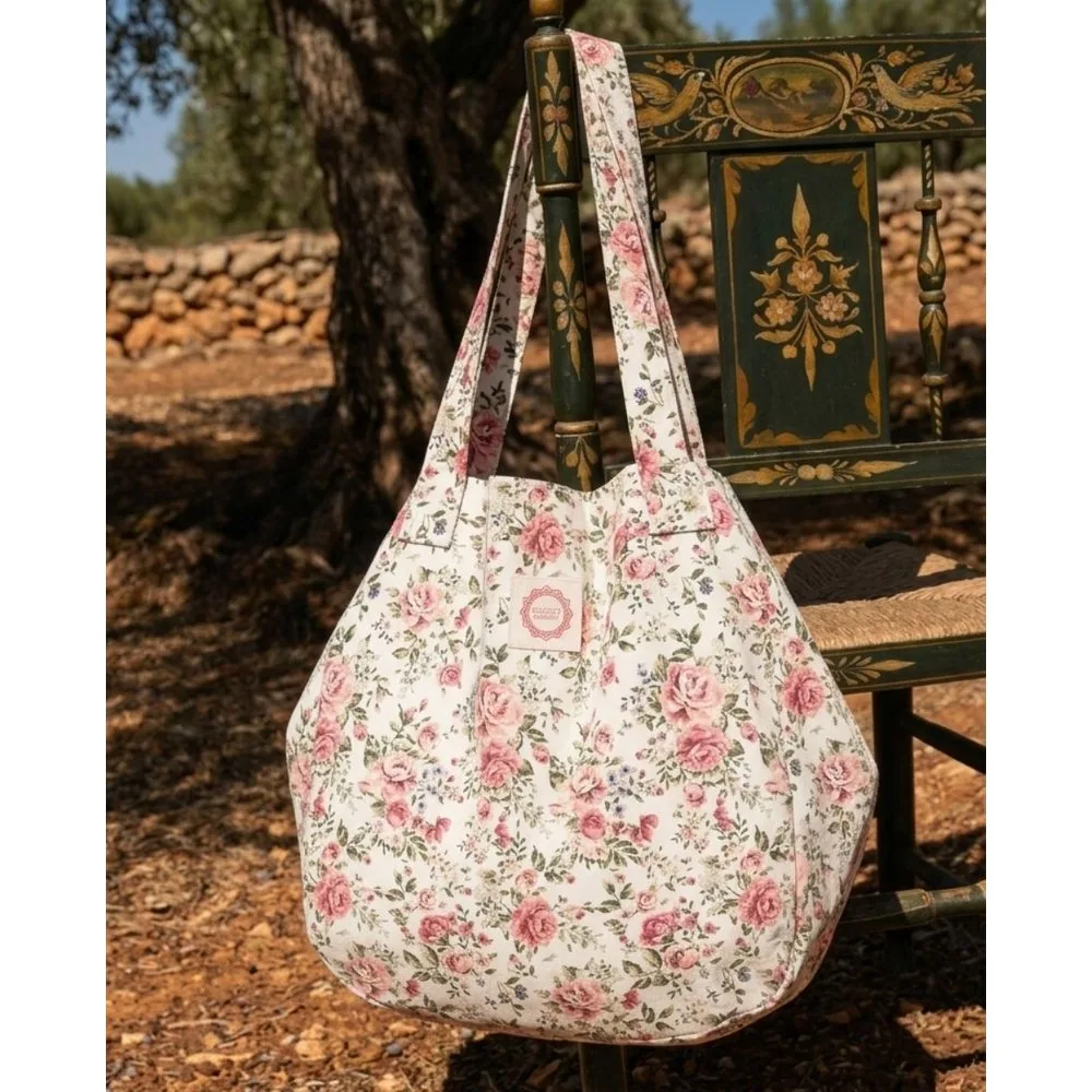 Bolsa con estampado de flores cretonas - Bohodot - FashionsVida