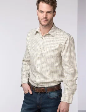 Tattersall Mens Long Sleeved Country Check Shirt - - Size: 4XL - Rydale - FashionsVida