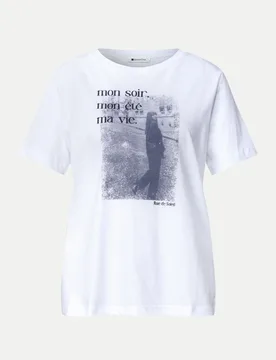 T-Shirt mit Fotoprint Weiß 40 - Street One - FashionsVida