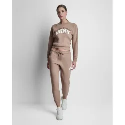 Pantalon de mujer tipo jogger con puño y detalle de logo