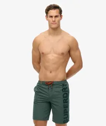 Superdry Herren Klassische 48-cm-Boardshorts mit Logo Dark Grey - Größe: L
