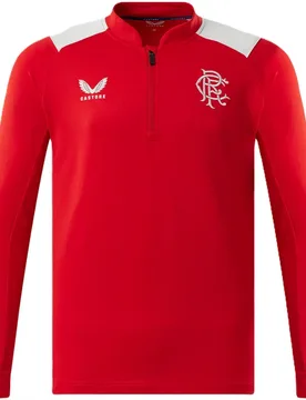Boys Fc Quarter Zip Top Juniors In Red - Size 12-13y - Castore - FashionsVida