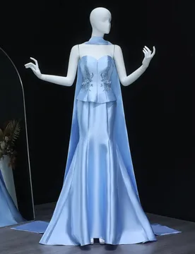 Customized Elegant Evening Dresses A-line Sweetheart Satin Floor length Embroidery Flower Zipper Prom Dresses Formal - Aliexpress - FashionsVida