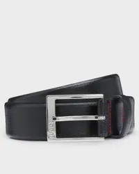 Mens Gellot Belt In Black Leather - Size 38 (Waist)