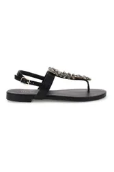 Sandali infradito nero con gioiello PREA3574 37
