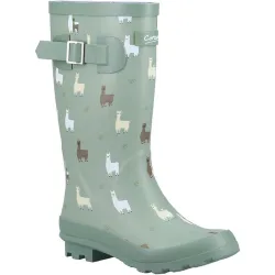 Childrens Unisex Childrens/kids Farmyard Alpaca Wellington Boots (Green) - Size Uk 11 Kids